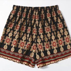 Gently Worn SHEIN Plus Floral Print Elastic Waist Shorts 3XL